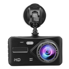 Coupon 4 Inch 1080P HD Car Dual Lens Front + Rear Car Dash Cam DVR Camera Recorder Touch Screen