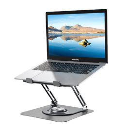 Coupon Adjustable Laptop Stand with 360° Rotating Base, Ergonomic Laptop Riser for 10-17″ Laptop/Tablet