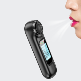 Coupon AM01 Alcohol Tester High Precision Non-Contact Breathalyzer LCD Digital Display USB Rechargeable Drunk Driving Analyzer