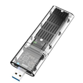 Coupon AODUKE M.2 NGFF SSD Enclosure USB 3.0 Gen1 5Gbps Transparent M.2 SATA Mobile Hard Disk Case for SSD Size 2230/2242/2260/2280
