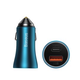 Coupon Baseus 60W 2-Port USB Car Charger Dual 30W QC3.0 Support AFC FCP SCP Fast Charging Metal Adapter For iPhone 13 Pro Max For Xiaomi 12 For Samsung Galaxy S21 5G
