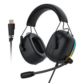 Coupon BlitzWolf® AirAux AA-GB4 Gaming Headphone USB 7.1 Surround Sound RGB LED Light Stereo Powerful Bass Computer Gaming Headset with ENC Dual Microphones