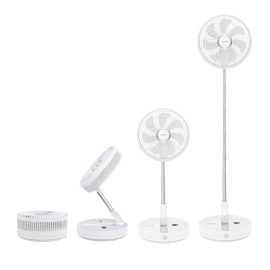 Coupon BlitzWolf® BW-F1 Folding Fan USB Desktop Fan with Remote Control 12 inches Pedestal Fan 8 Wind Speeds 7200mAh Battery 7 Large Blades Adjustable Height 5m Air Supply Distance for Home Bedroom Livingroom Office Outdoor