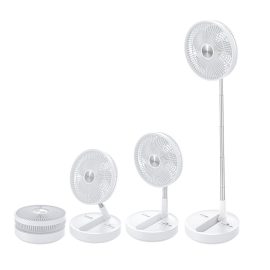 Coupon BlitzWolf® BW-F2 Folding Fan USB Desktop Fan with Remote Control 10 inches Pedestal Fan 4 Wind Mode 3 Gear Wind Speed 7200mAh Battery 5 Large Blades Adjustable Height 5m Air Supply Distance Low Noise for Home Bedroom Livingroom Office Outdoor