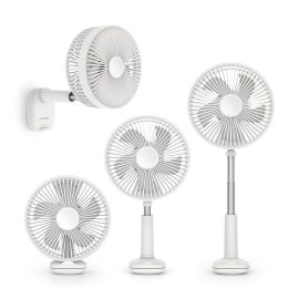 Coupon BlitzWolf® BW-F4 5 Blades Retractable Clip Folding Fan Wall-hanging Fan Desktop Air Cooler Three Wind Speeds Adjustable Height Auto Shaking Low Noise 1800mAh Battery Life