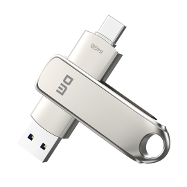 Coupon DM Type-C & USB3.1 Gen1 Flash Drive Dual Interface Memory Flash Disk 64G 128G 256G 512G 360° Rotation Thumb Drive PD189
