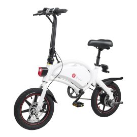 Coupon DYU D3+ 10Ah 240W 36V Folding Moped Electric Bike 14inch 25km/h Top Speed 70km Mileage Intelligent Double Brake System Max Load 120kg White