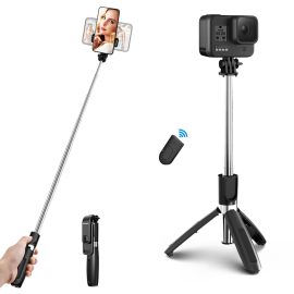 Coupon ELEGIANT EGS-06 Extendable Selfie Stick Mini Tripod bluetooth with Remote Control for GoPro Action Sport Camera for iPhone for Samsung for DSLR Cam Mobile Phone