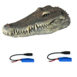 Coupon Flytec V005 w/ 2 Batteries Version 2.4G Electric RC Boat Simulation Crocodile Head Vehicles RTR Model Toy