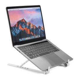 Coupon Foldable 5 Height Adjustable Laptop Stand Tablet Stand Heat Dissipation for iPad Macbook below 17 inch