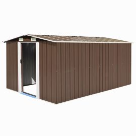 Coupon Garden Shed 257x392x181cm Metal Brown