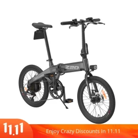 Coupon HIMO Z20 10AH 36V 250W Folding Electric Bike 20inch Tire 25km/h Top Speed 80km Mileage Range 6-speed Transmission Smart Display Dual Disc Brake