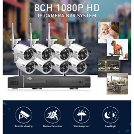 Coupon Hiseeu WNKIT-8HB612 1080P Wireless CCTV System 2M 8CH Wifi NVR Outdoor IR Night Vision IP Camera Security System Surveillance