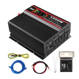 Coupon iMars 12V 1500W Car Power Inverter Intelligent Screen Pure Sine Wave For 220V EP1500W Converter With Remote Control