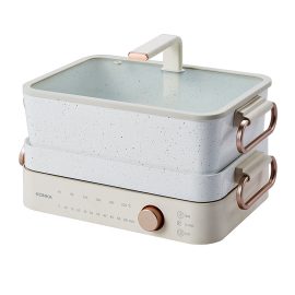 Coupon KONKA KZG-PS1 Multifunction Electric Cooking Machine Household Hot Pot Multi Electric Rice Cooker Non-stick Pan, Intelligent Temperature, Visible Lid