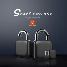 Coupon L3 Smart Keyless TUYA APP Fingerprint Padlock Usb Rechargeable Anti-Theft Security Lock Ip65 Waterproof Door Luggage Case Lock – Black