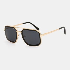 Coupon Men Retro Fashion Squae Frame UV Protection Summer Outdoor Sunglasses