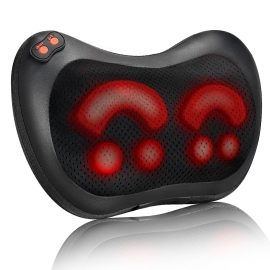 Coupon Multifunctional 3D Cervical Spin Massage Pillow Car Home Dual-use Smart Electric Waist Shoulder Massage Pillow Constant Temperature Hot Compress Massage Pillow