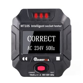 Coupon Mustool MT10S/MT10E Socket Outlet Tester Intelligent Detection Display Voltage Frequency RCD Tester