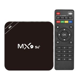 Coupon MX9 Rockchip RK3228A Quad-core 4GB RAM 64GB ROM 2.4G 5G Dual-band WiFi Android 10.1 4K@60fps HD H.265 Smart TV Box