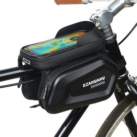 Coupon New Bicycle Bag 2L Frame Front Top Tube Cycling Bag Bike Mount Waterproof 7 in Phone Case Touchscreen Bag MTB Pack Bike Accessories