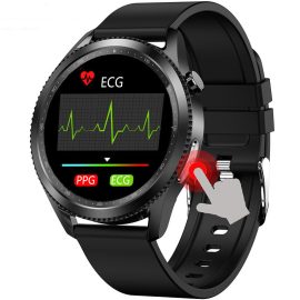 Coupon North Edge E102 1.28 inch Full-Touch Screen ECG Monitor Heart Rate Blood Pressure SpO2 Body Temperature Measurement IP67 Waterproof 230mAh Smart Watch