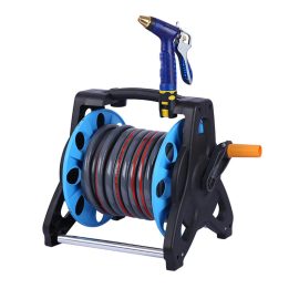 Coupon Portable Garden Hose Reel Cart Holder Pressure Washer Pipe Organizer Household