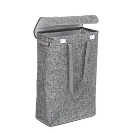 Coupon SAWAKE Laundry Basket With Lid Dirty Washing Clothes Storage Folding Bin Bag Hamper