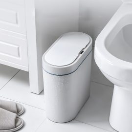 Coupon Smart Sensor Trash Can Electronic Automatic Household Bathroom Toilet IPX5 Waterproof Garbage Can