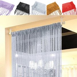 Coupon String Door Curtains Bead Window Panel Room Divider Crystal Tassel Fringe Beaded