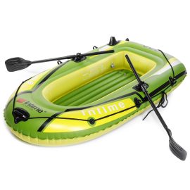 Coupon Two Person Inflatable Fishing Boat Thickened Rubber Kayak Boat With Inflatable Pump Outdoor