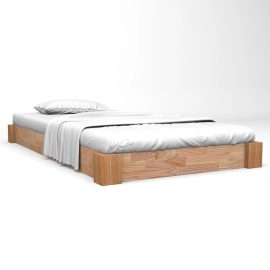 Coupon VidaXL Queen Size Bed Frame Solid Oak Wood Bed Platform 160×200 cm Easy Assembly
