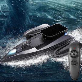 Coupon ZANLURE 500 Meters Intelligent Remote Control Single Cabin Double Motors Fishing Boat Fish Finder Outdoor Multifunctional Hunting Boat Carp Fishing Feeder-Black/Red