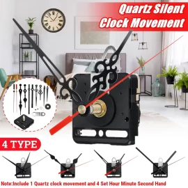 Coupon 4 Type Quartz Clock Movement Mechanism DIY Kit Hour Minute Second Hand Red Black