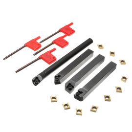 Coupon 4pcs SCLCR/L SCMCN 12mm Lathe Boring Bar Turning Tool Holder With 10pcs CCMT09T304 Carbide Inserts