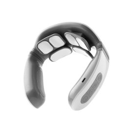 Coupon 6 Head Electric Neck Massager Intelligent 5D Cervical Massage Heating Vibration Pain Relief Shoulder Massager Health-Care W/ Remote Control 5 Modes & 12 Levels
