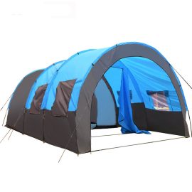 Coupon 8-10 Person Big Tent Waterproof Large Room Family Tent Outdoor Camping Garden Party Sunshade Awning