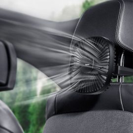 Coupon Baseus Portable Car Fan Natural Wind Quiet Magnetic Rear Seat Wireless Charge Cooling Handheld Air Cooler 360° Adjustment Dual Speed