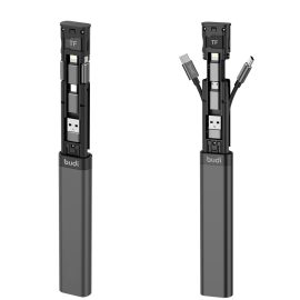 Coupon BUDI Multi-function Smart Adapter Card Storage Data Cable Stick USB Box Multi-Cable SIM KIT TF Card Memory Reader Computer Accessories