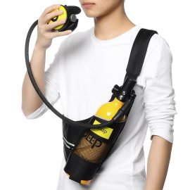 Coupon DIDEEP X4000Pro Diving Set 1L Mini Scuba Diving Oxygen Air Tank Cylinder Oxygen Cylinder Underwater Diving Set W/ Adapter & Storage Bag