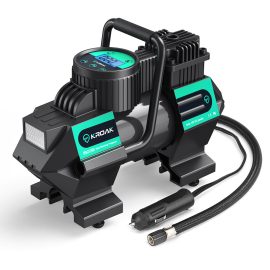 Coupon KROAK 150PSI 110W 5M Cig Cable DC 12V Inflatable Pump Compressor Digital LED Tire Inflator For Car Bike Motorcycle Ball Toy