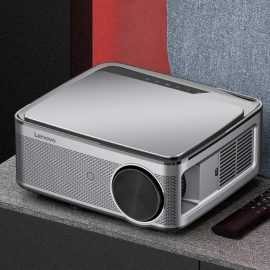 Coupon Lenovo L5 1080P Smart LED WIFI Projector Android TV 650 ANSI Lumens Electronic zoom Four-point Keystone Correction Wireless Screen Mirroring Home Theater Office Projector