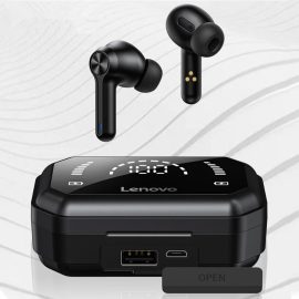 Coupon Lenovo LP3 Pro TWS bluetooth 5.0 Earbuds Dual Drivers HiFi Stereo 1200mAh LED Power Display Noise Canceling Mic Sports Earphone Wireless Headphone