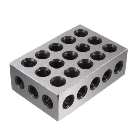 Coupon Machifit 2pcs 25x50x75mm Blocks 23 Holes Parallel Clamping Block Lathe Tools Precision 0.005mm