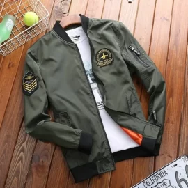 Coupon Men Fashion Stand Collar Thick Casual Baseball Jacket
