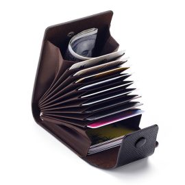 Coupon Men Faux Leather 10 Card Slots Coins Bag Wallet