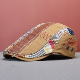 Coupon Men Women Cotton Washed Beret Hat Buckle Adjustable Paper Boy Newsboy Cabbie Golf Gentleman Cap