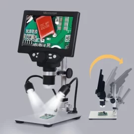 Coupon MUSTOOL G1200D Digital Microscope 12MP 7 Inch Large Color Screen Large Base LCD Display 1-1200X Continuous with Light
