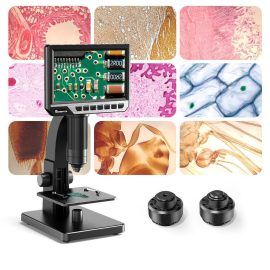 Coupon MUSTOOL MT315 2000X Dual Lens Digital Microscope 7-inch HD IPS Large Screen Multiple Lens for Circuit/Cells Observation Up&Down Light Source Support Computer Viewing