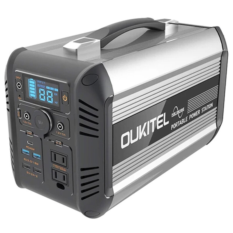 Coupon OUKITEL CN505 Portable Power Station 614Wh/500W With Pure Sine Wave Solar Fast Charging Power Generator Supply Backup Battery